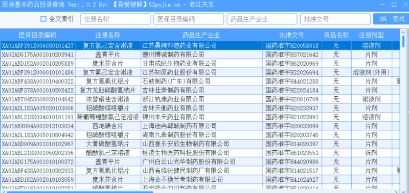 医保药品耗材目录查询-藏宝阁